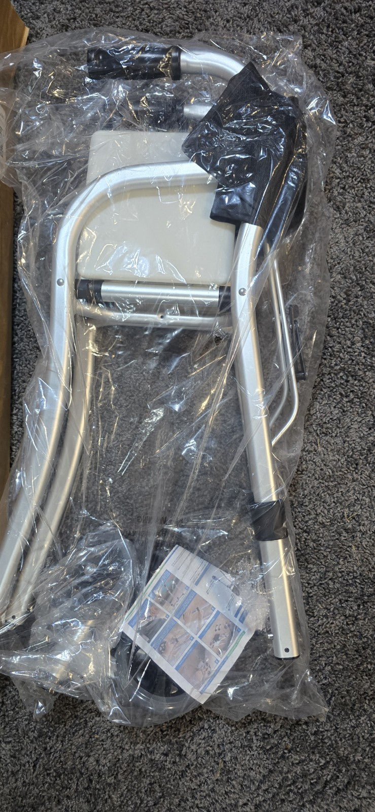 2-Wheel Folding Walker Rollator w/ Seat Aluminum 330lb Silver