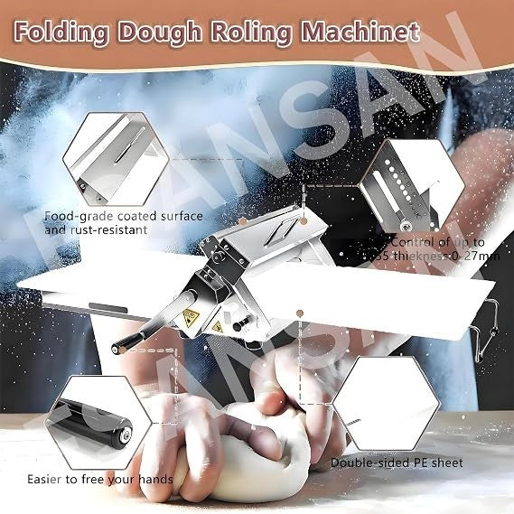 Commercial Dough Sheeter, Reversible Puff Pastry and Fondant Sheeter