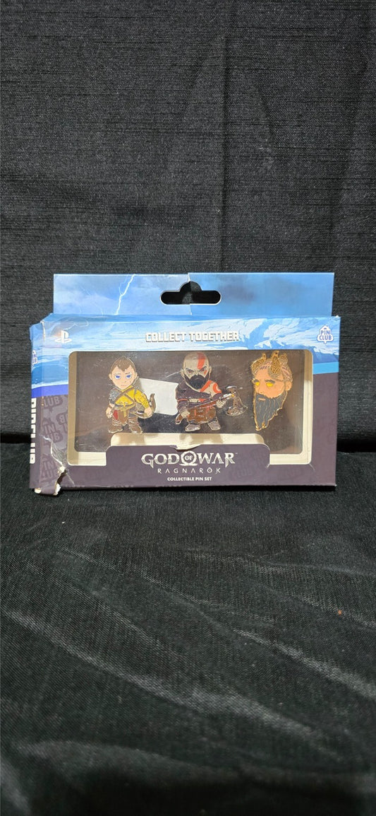 God Of War RAGNAROK Collectible Pin Set Sony Limited (3 Pk) 2024 Pin Club