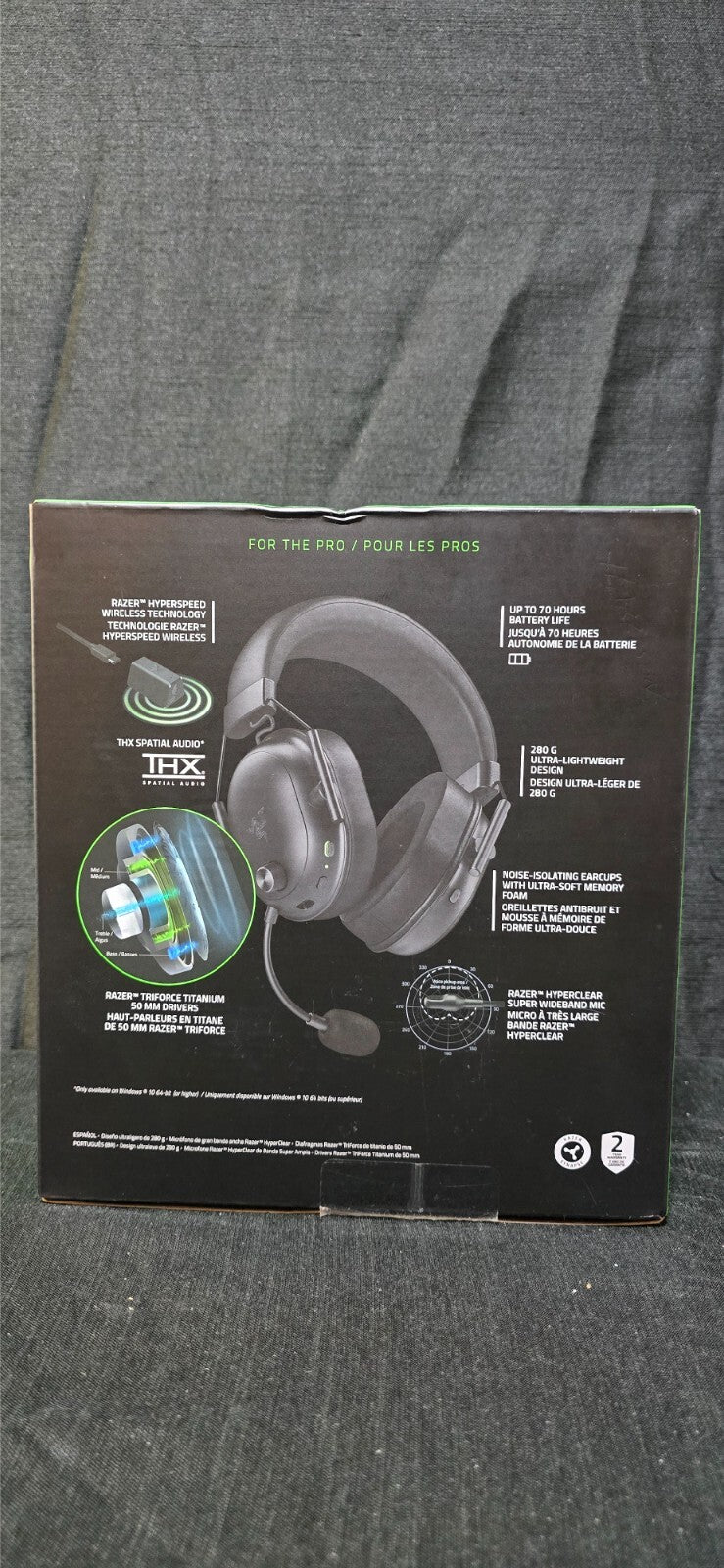 Razer BlackShark V2 Hyperspeed Wireless Gaming Headset - Black
