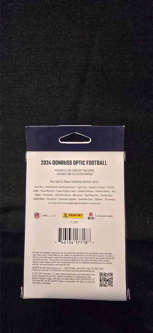 2024 Panini Donruss Optic NFL Football Trading Cards Hanger Box SEALED
