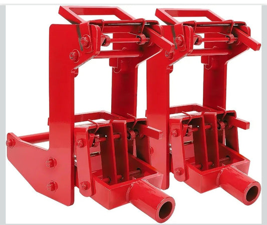 2 Pack Cast Iron Wall Jacks Heavy Duty Portable 1000 lb Red