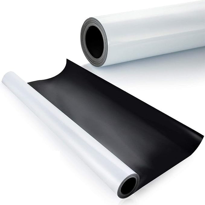 Blank Magnet Sheets Roll 24-Inches Wide - .30Mil Flexible, Printable, White Viny