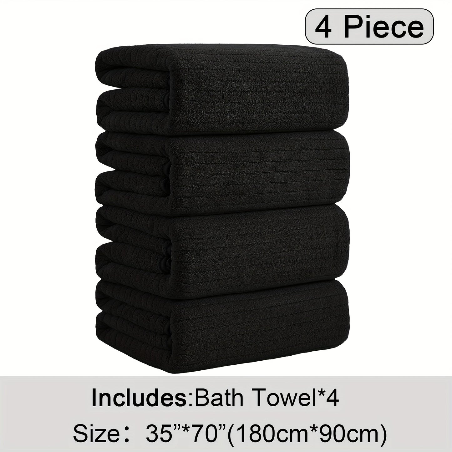 4 Pack Oversized Bath Towels Set, 35"x70" Extra Large Towel Microfiber Absorbent XL Bath Sheet Super Soft Bathroom Towels Set Quick Dry Plus Size Shower Towels for Family Hotel, Valentine's day gift