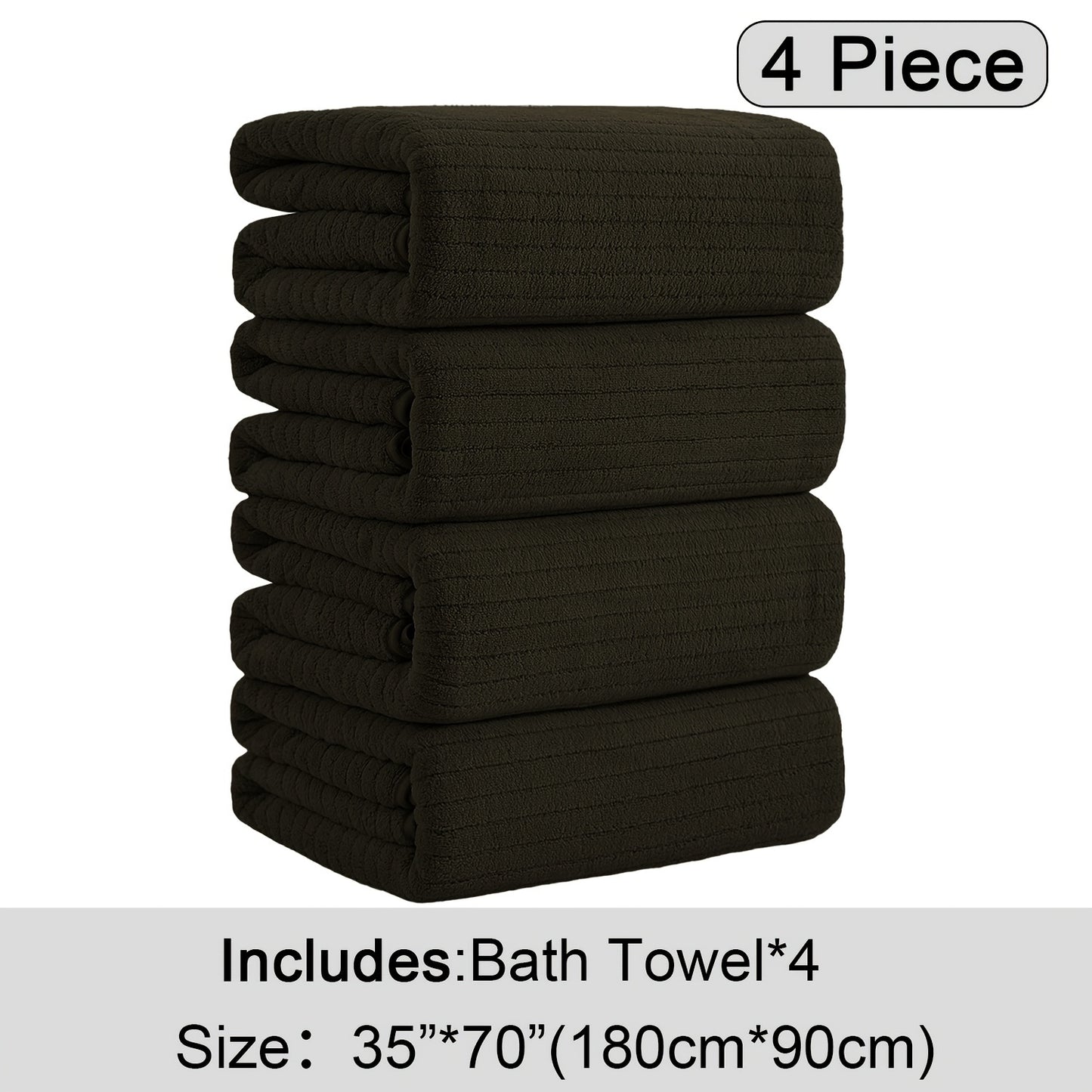 4 Pack Oversized Bath Towels Set, 35"x70" Extra Large Towel Microfiber Absorbent XL Bath Sheet Super Soft Bathroom Towels Set Quick Dry Plus Size Shower Towels for Family Hotel, Valentine's day gift