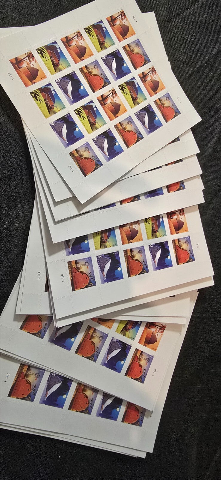 American Barns Pane of 20 Postcard Rate Forever Stamps