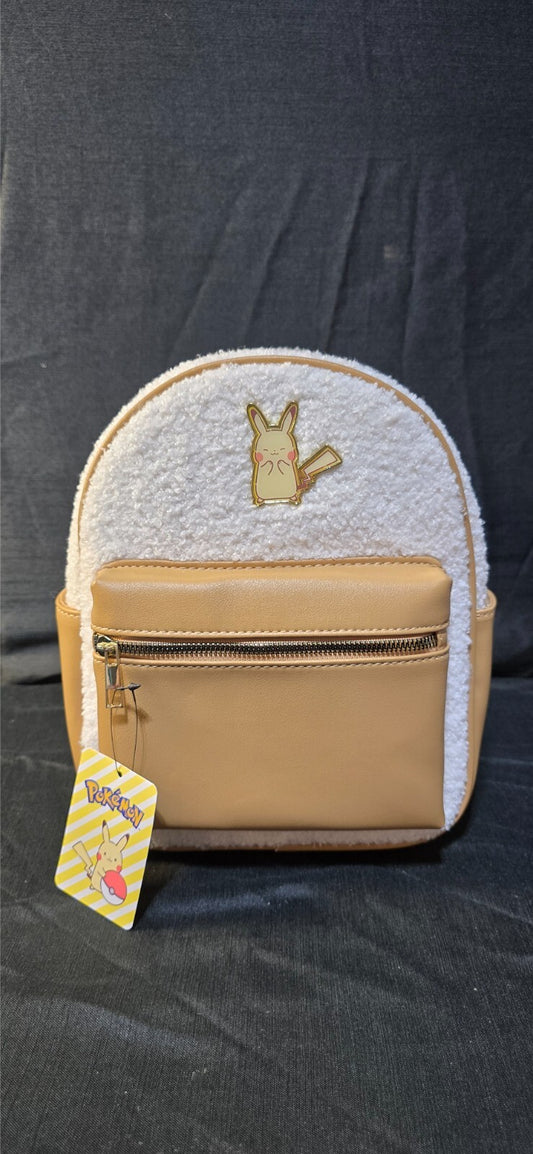 Pokemon Pikachu Licensed Faux Leather Shearling Mini Backpack