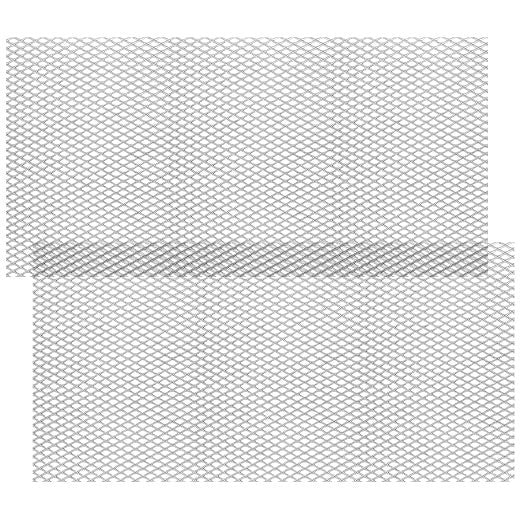 2PCS Steel Expanded Metal Sheet Flattened 48x24 Inches, 11 48" x 24", Silver