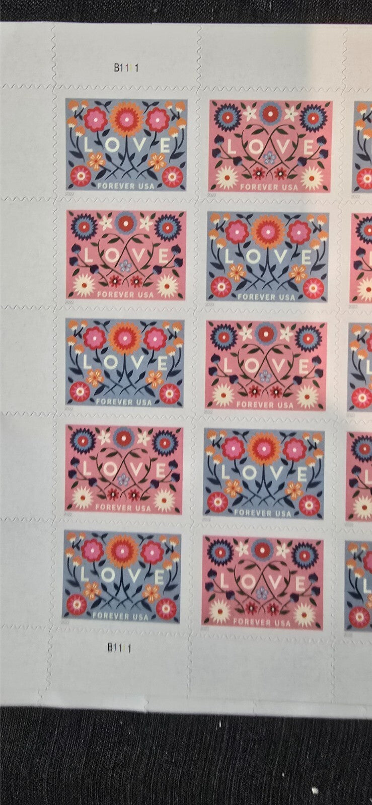 2022 LOVE Sheet of 20 Forever Stamps MNH