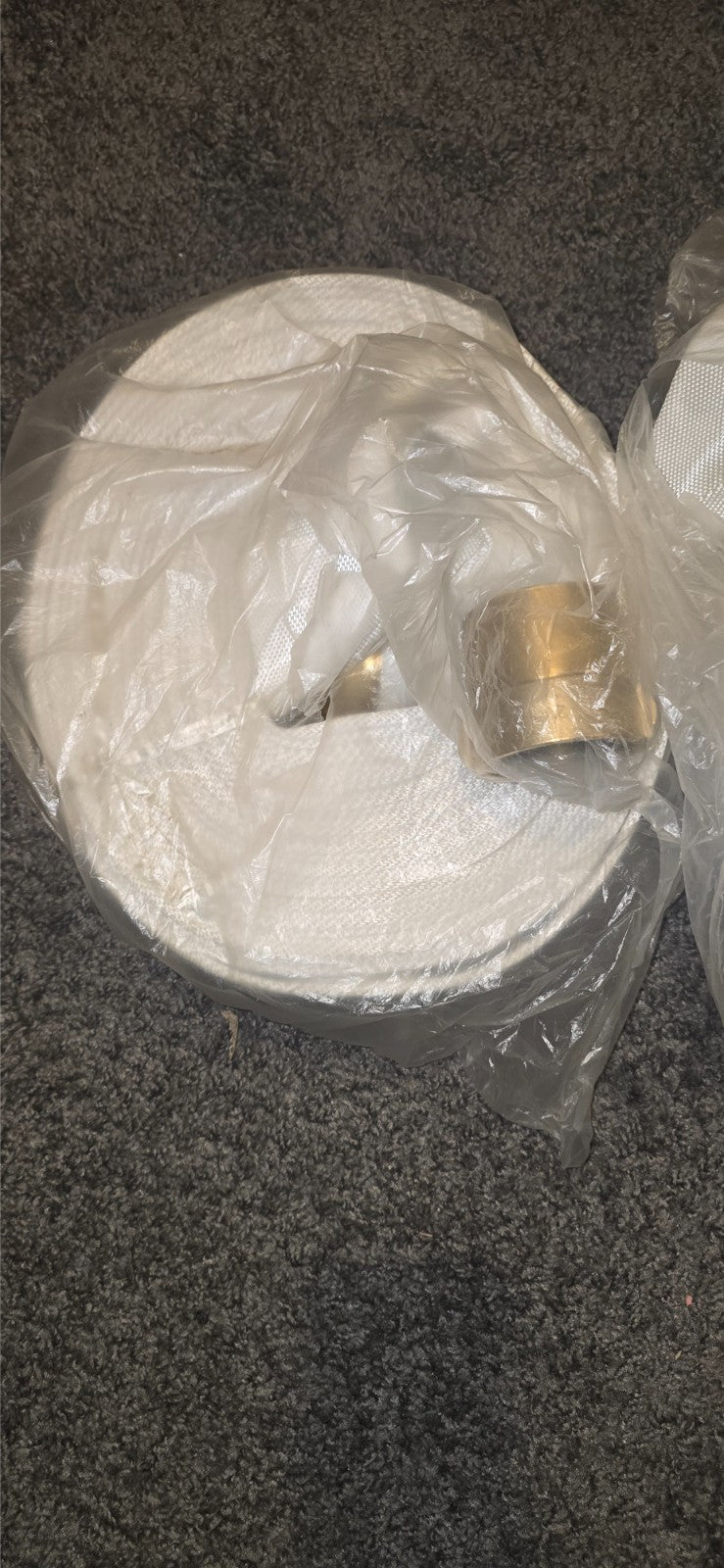 Upgraded Fire Hose 100 FT X 1-1/2" ID, M × F NST/NH Brass Couplings, Working Pre