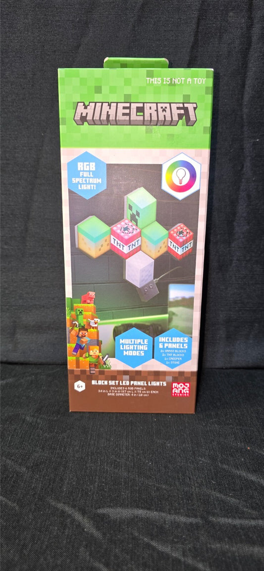 Minecraft MOB and Blocks LED RGB Panel Set of 6 Novelty Wall Lights