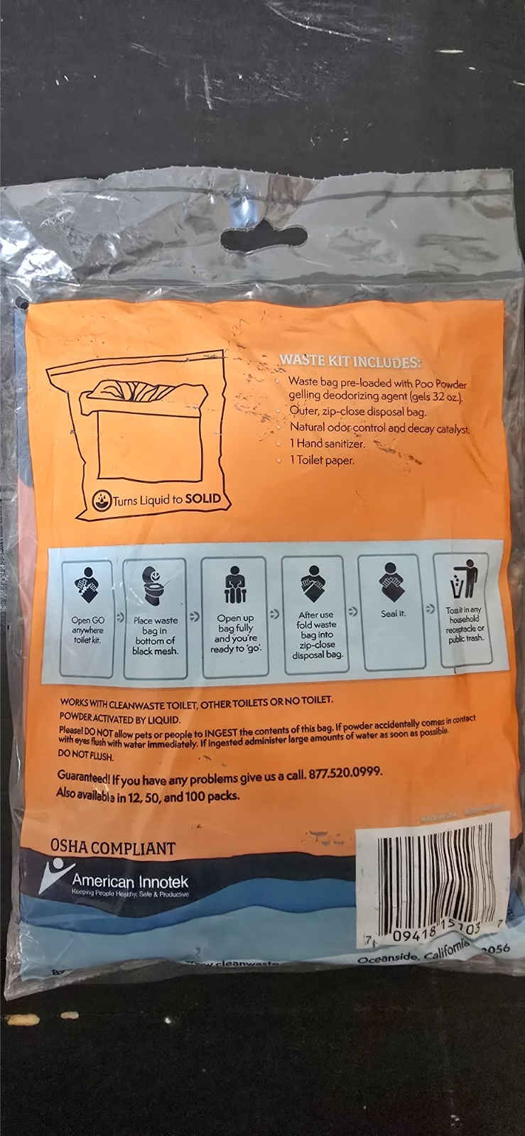 Cleanwaste The Original WAG BAG - 130 Bags  ( GREAT VALUE ) !!!!