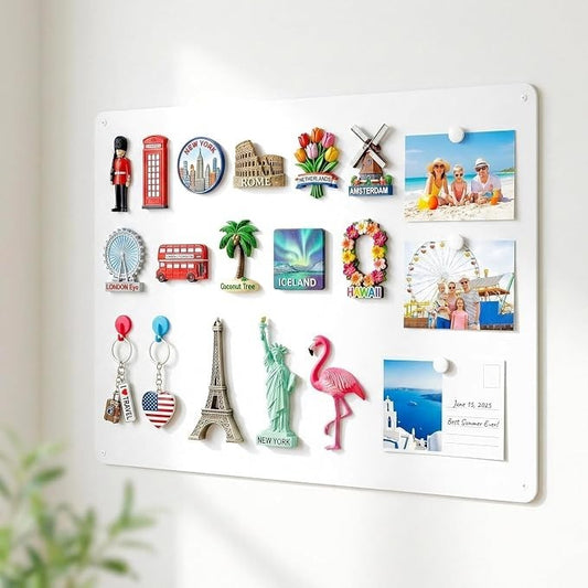 LYZZXI Magnetic Board for Wall 19.7" x 39.4": Extra Large White Display Board