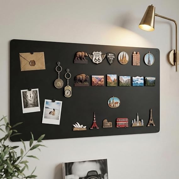 Magnetic Board for Wall 39.4" x 19.7" : Extra Large Black Display Board
