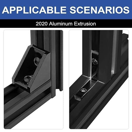 4 Pack 2020 Aluminum Extrusion T-Slot 500mm Black