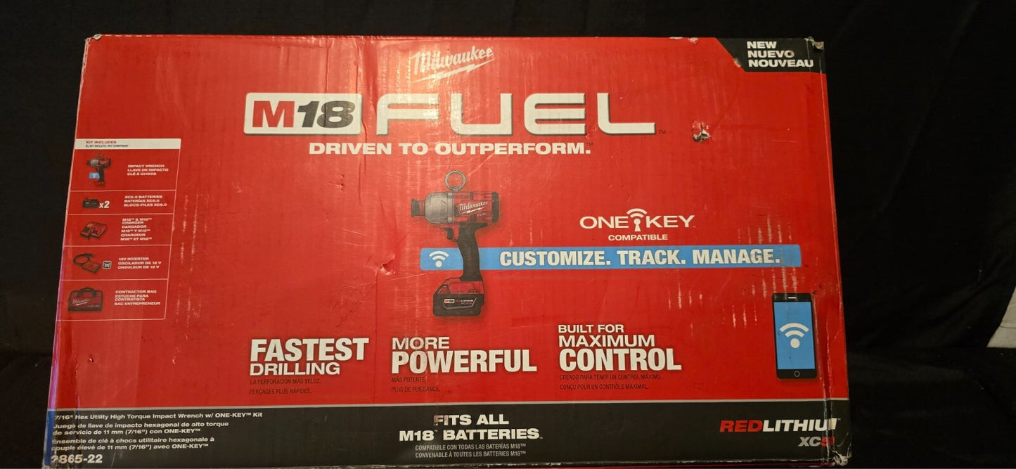 Milwaukee M18 FUEL Brushless 7/16" High Torque Impact Wrench Kit | 2865-22