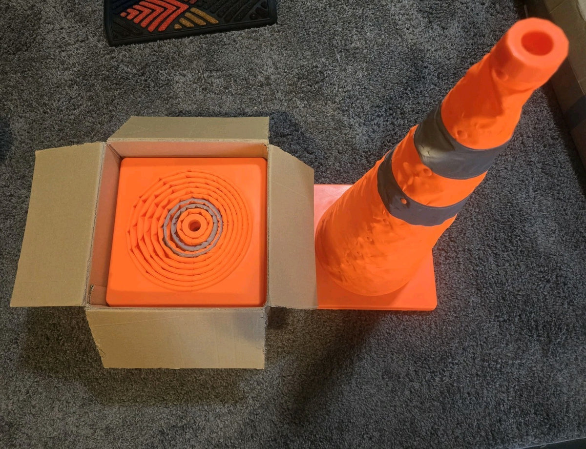 RoadHero 28 Inch 6 Pack Collapsible Traffic Safety Cones,Orange