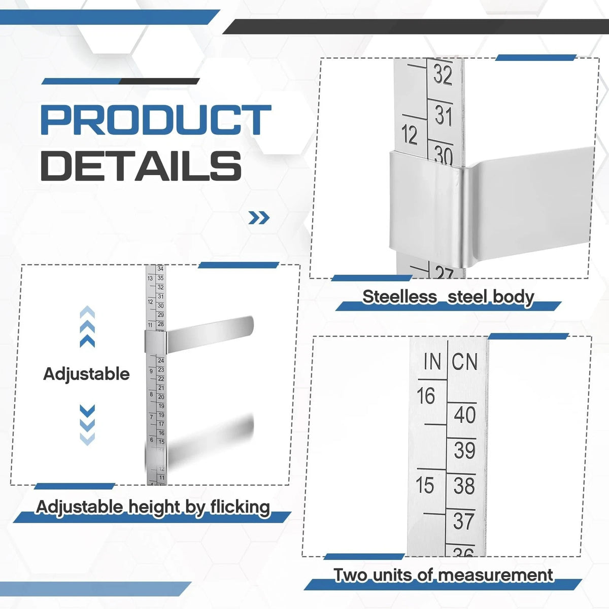 6 Inch/ 40 cm X-Ray Caliper Ruler Stainless Steel X-Ray Body Caliper