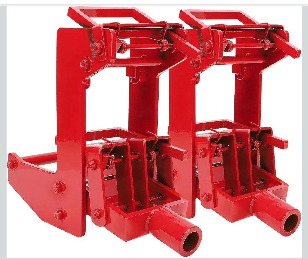 2 Pack Cast Iron Wall Jacks Heavy Duty Portable 1000 lb Red