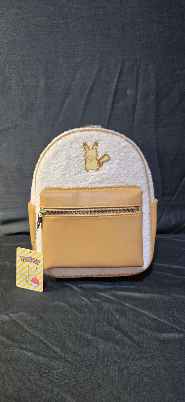 Pokemon Pikachu Licensed Faux Leather Shearling Mini Backpack
