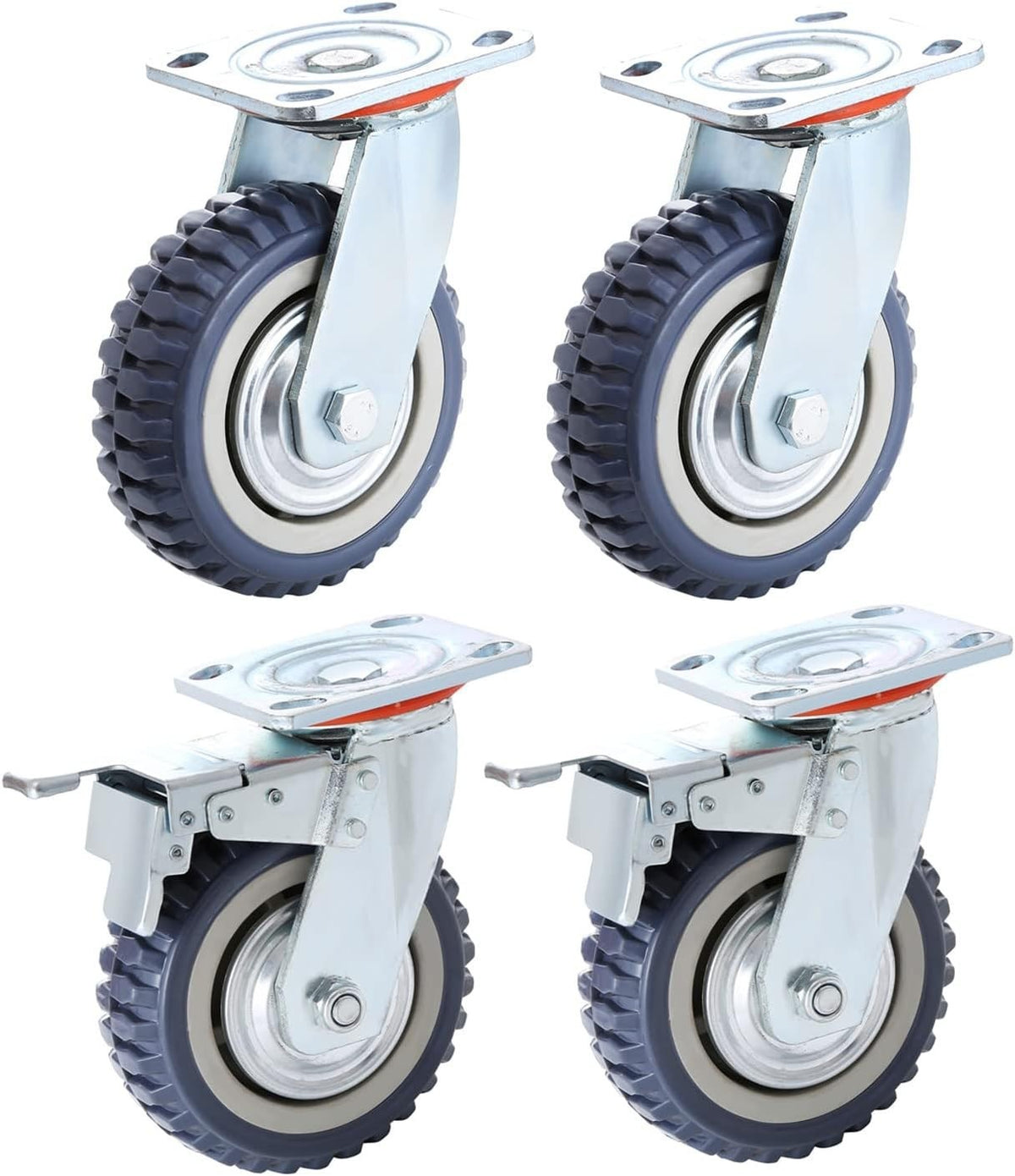 Chrov 6 Inch Swivel Caster Wheels Heavy Duty Set of 4 Anti-Skid Wheels
