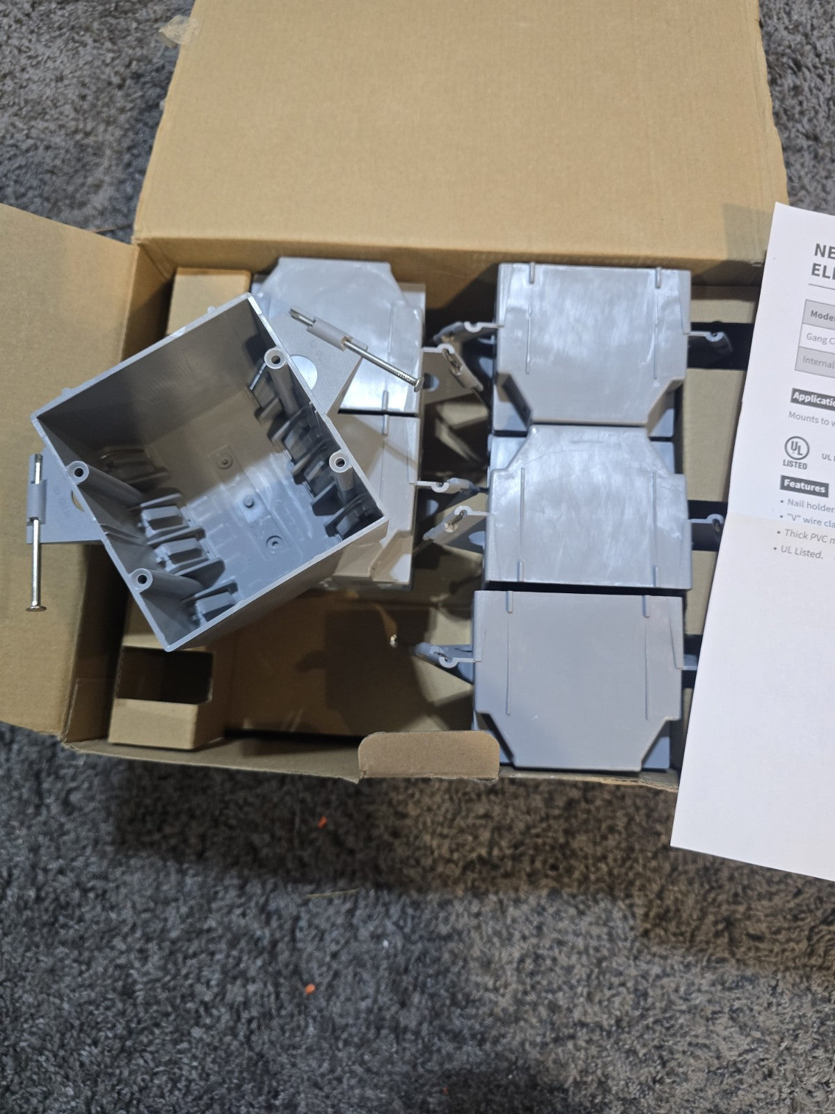 12 pack Togalon AG232 2-Gang New Work Outlet Box 32 cu in