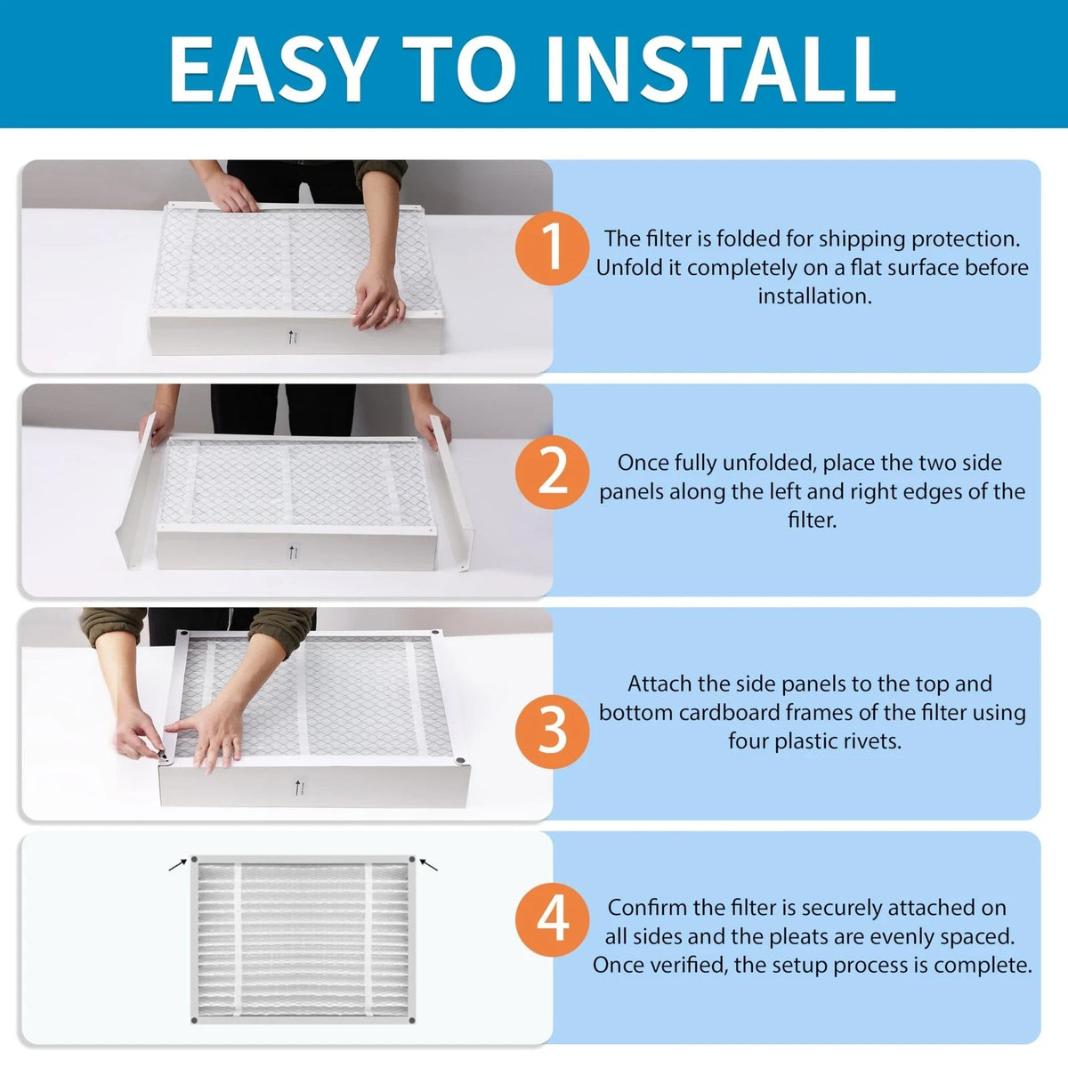 2 Pack 16x25x4 Pleated Furnace Filter - Replacement for Honeywell FC100A1029