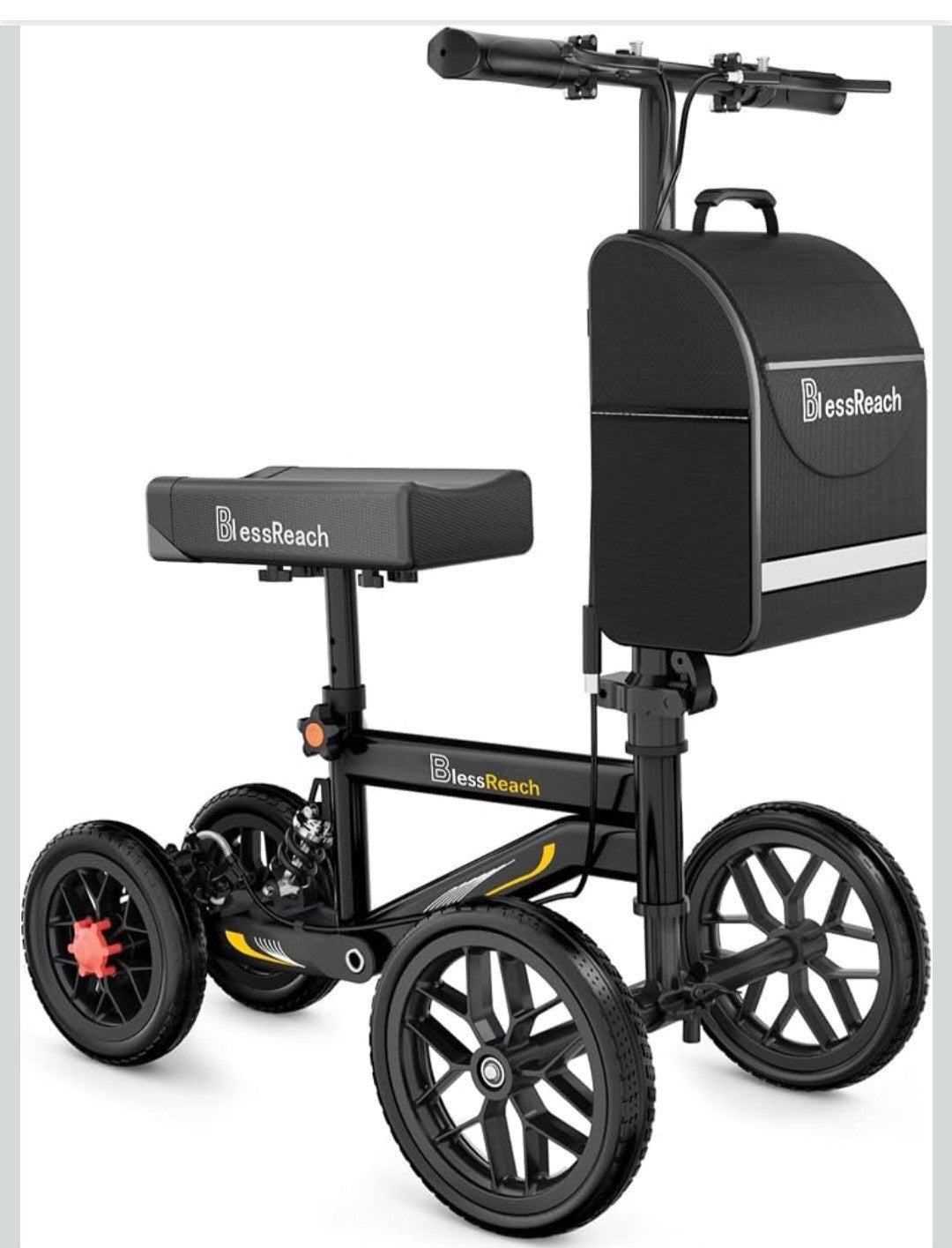 BlessReach Knee Walker Scooter WB-2208-T Black