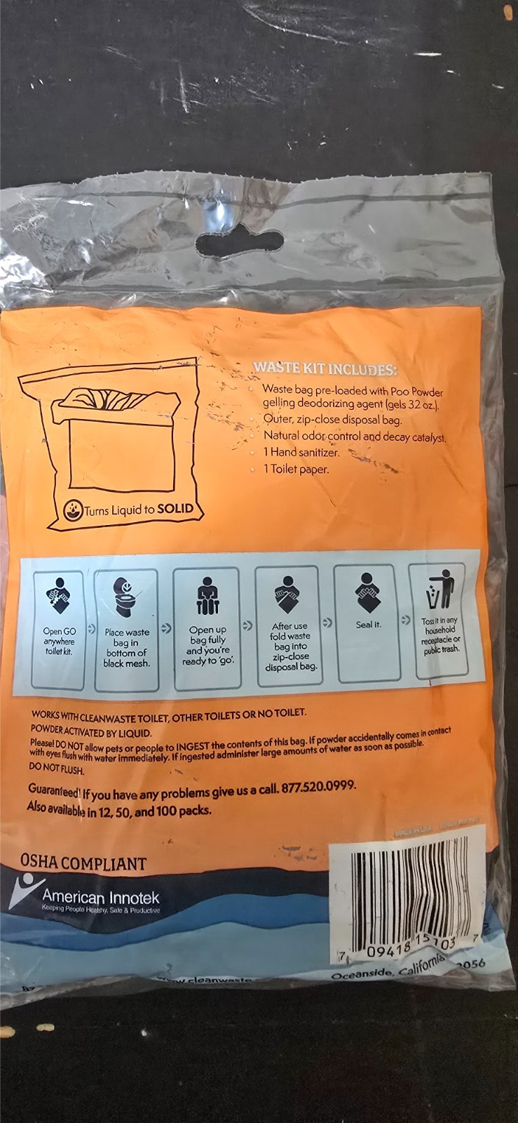 Cleanwaste The Original WAG BAG - 130 Bags  ( GREAT VALUE ) !!!!