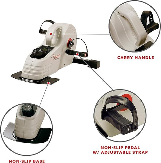 Sunny Health Fitness Under Desk Magnetic Mini Exercise Pedal Cycle