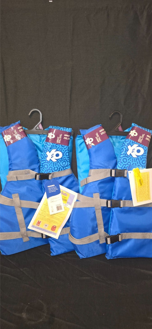 X2O Universal Adult Life Vest and Jacket, (50" - 60" Chest), Unisex, NEW