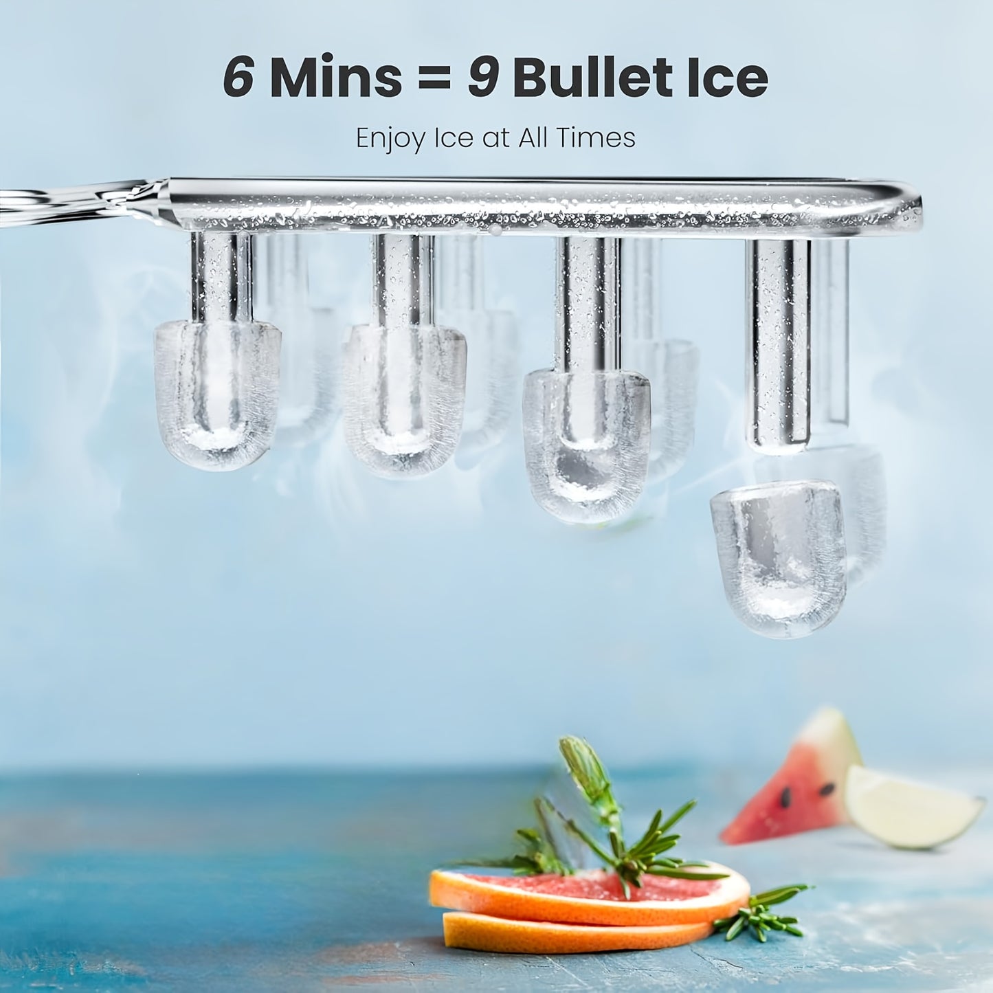 35 Pound Golden Nugget Ice Machine And 26 Pound Bullet Ice Machine, Soft Chew Ice Crusher, Portable Pebble Ice Machine Desktop, Automatic Cleaning Portable Ice Machine with Basket And Spoon, One Click Operation for Home/kitch