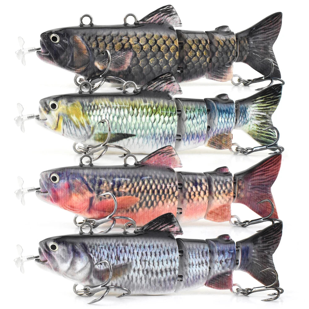 Robotic Self-swimming Propeller-driver Bait Electronic LED Rechargeable Fish Lure