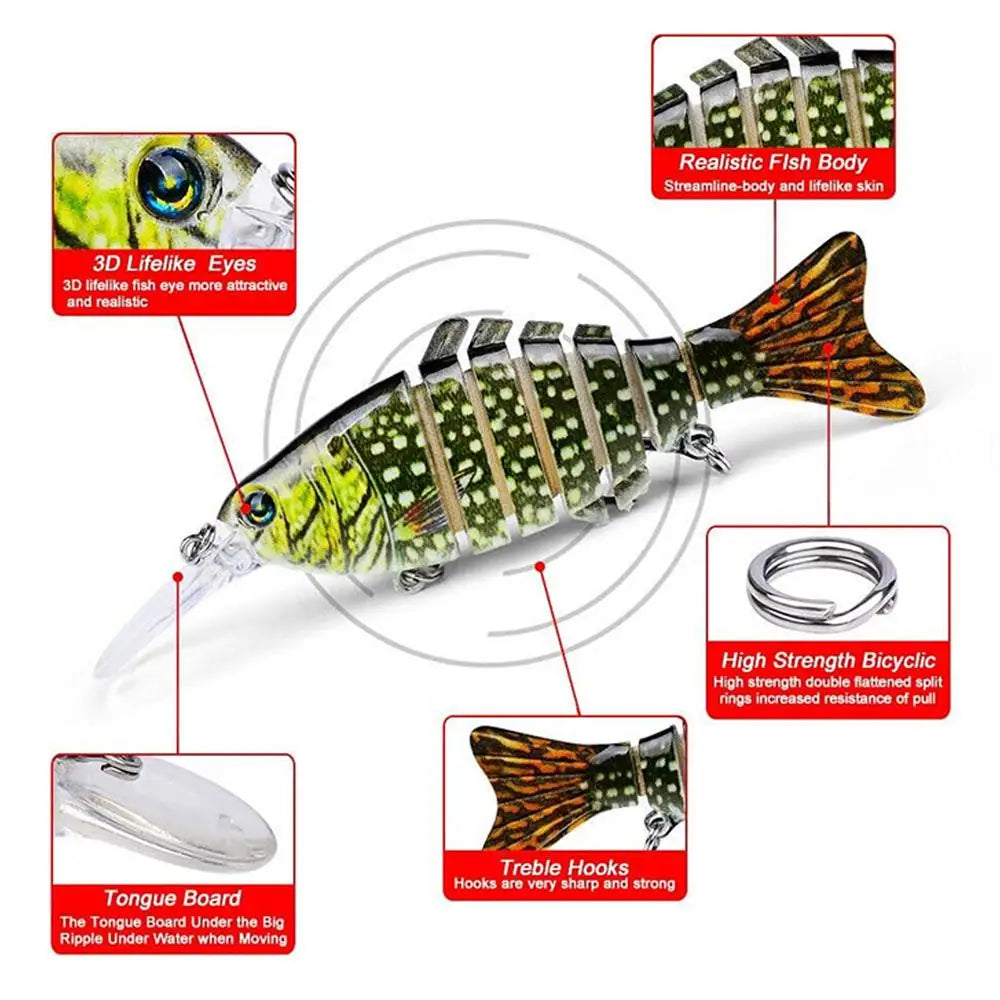 4PCS Robotic Swimming Lures Auto Electric Fishing Bait Kit Creative Fishing Accessory For All Kinds Of Fishing Waters