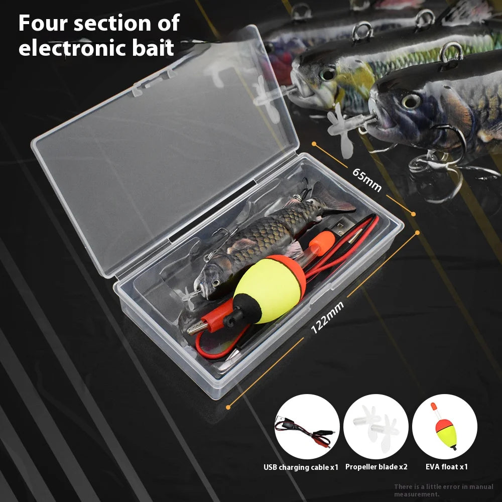 Robotic Self-swimming Propeller-driver Bait Electronic LED Rechargeable Fish Lure