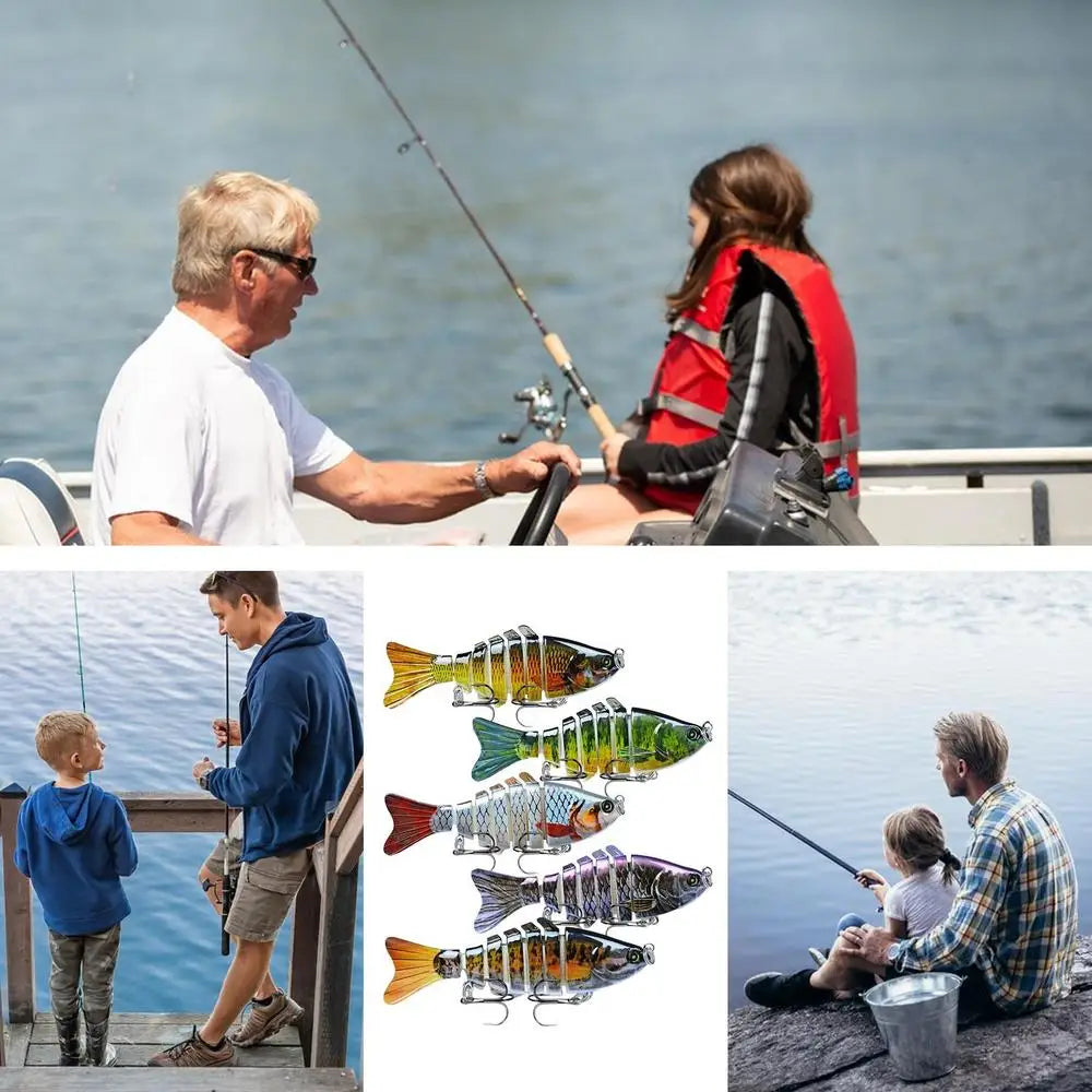 4PCS Robotic Swimming Lures Auto Electric Fishing Bait Kit Creative Fishing Accessory For All Kinds Of Fishing Waters