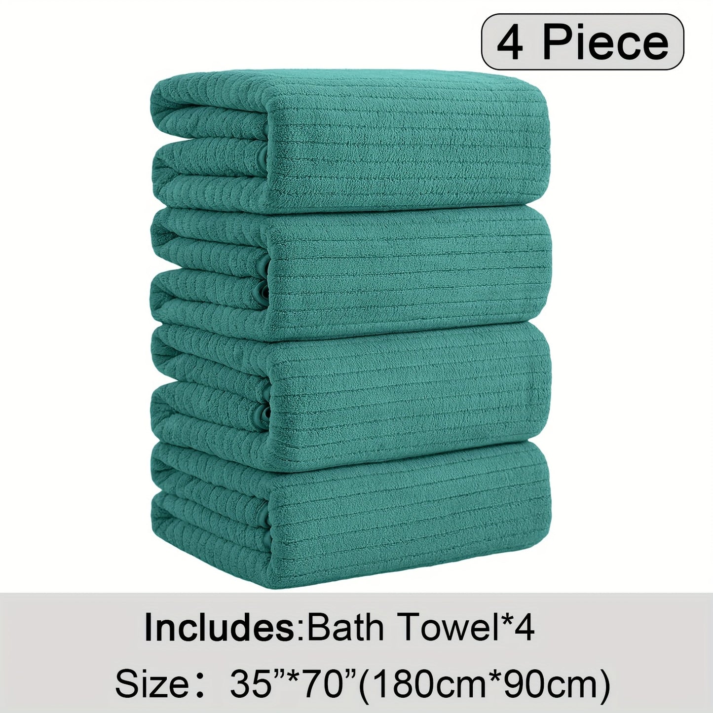4 Pack Oversized Bath Towels Set, 35"x70" Extra Large Towel Microfiber Absorbent XL Bath Sheet Super Soft Bathroom Towels Set Quick Dry Plus Size Shower Towels for Family Hotel, Valentine's day gift