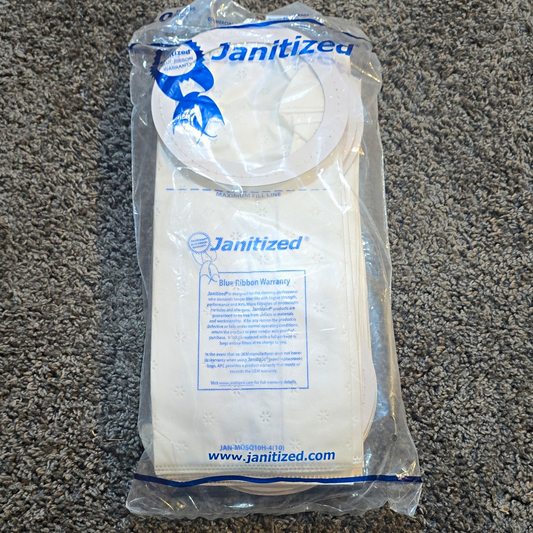 Janitized JAN-MOSQ10H-4 Filtered Cloth Vacuum Bags, 6.1-10 qt Capacity