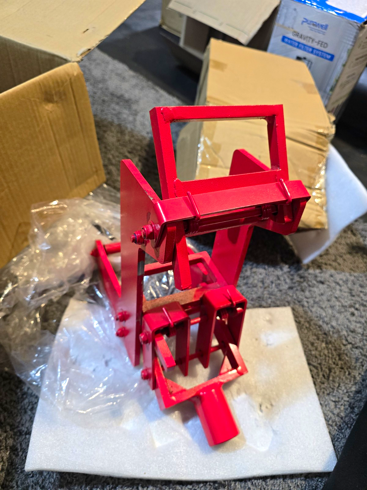 2 Pack Cast Iron Wall Jacks Heavy Duty Portable 1000 lb Red