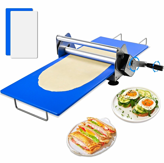 Atdsetr Manual Countertop Dough Sheeter Roller, Adjustable Thickness