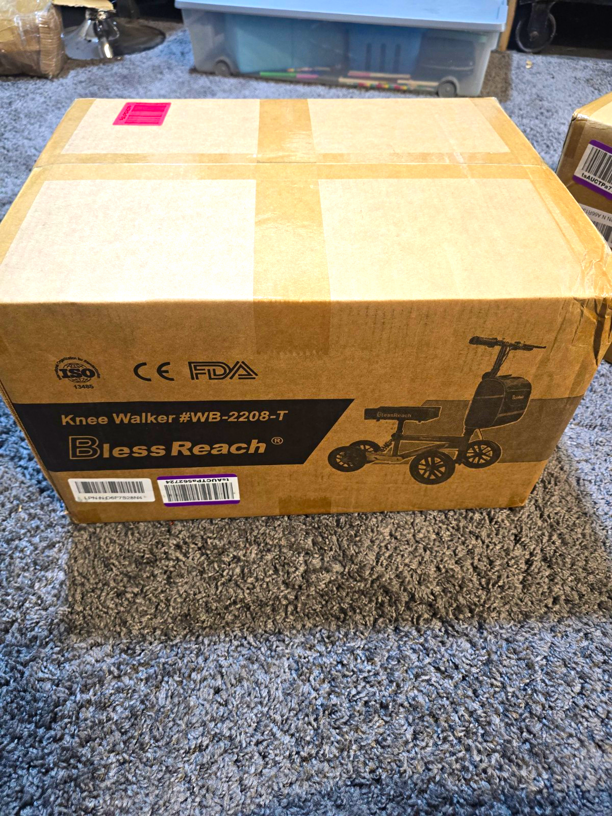 BlessReach Knee Walker Scooter WB-2208-T Black