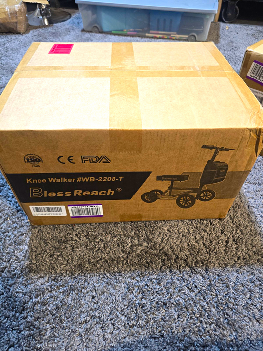 BlessReach Knee Walker Scooter WB-2208-T Black